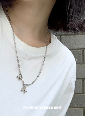 psycho7爱心射箭天使情侣项链