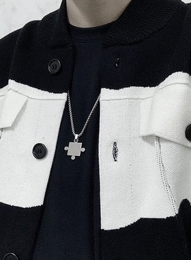 psycho72021新款个性拼图项链