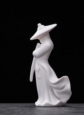 白瓷无相佛禅意客厅摆件