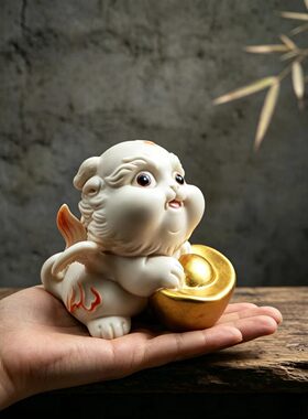 小号精品招财陶瓷貔貅摆件