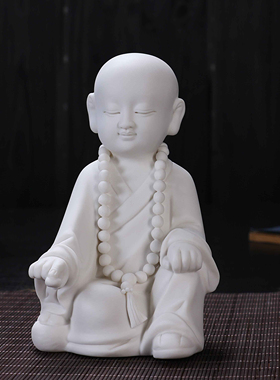 礼品手工陶瓷创意办公室小沙弥