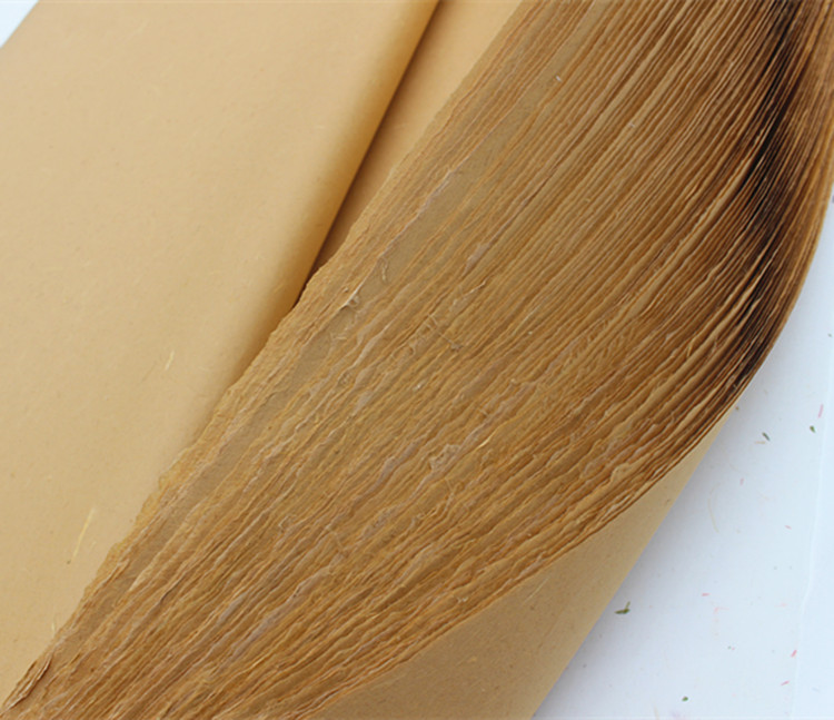 安徽宣纸四六尺深仿古纤维云龙加厚皮纸书法喜戴电商模特酿白酒特 - 图3