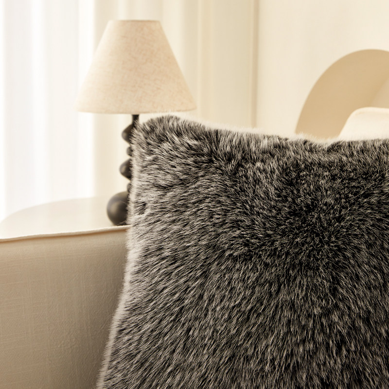 狐狸毛绒抱枕雪尼尔高级感客厅沙发靠垫大靠背床头腰靠枕套不含芯,淘宝优惠券,粉丝福利购,淘宝优惠卷