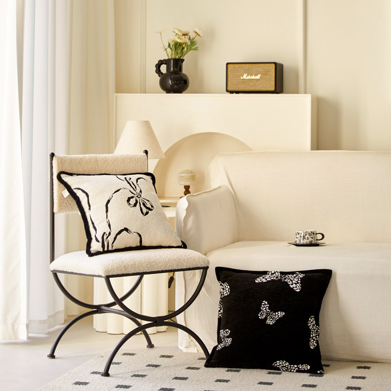 狐狸毛绒抱枕雪尼尔高级感客厅沙发靠垫大靠背床头腰靠枕套不含芯,淘宝优惠券,粉丝福利购,淘宝优惠卷