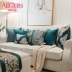 Đệm Nữ hoàng Hiện đại Đơn giản Châu Âu Đệm lưng Đặt Phòng khách Sofa Tím Gối Đệm Back Pad Set - Trở lại đệm / Bolsters