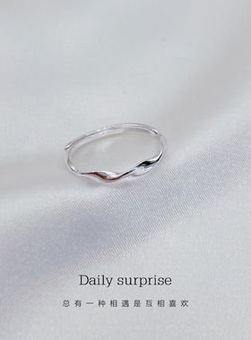 其他女足银990甜美活口戒指