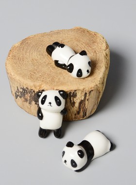 熊猫陶瓷装饰国风餐桌筷子托