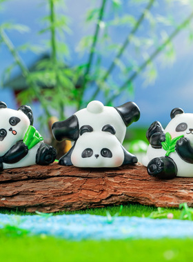 正版新款可爱熊猫摆件