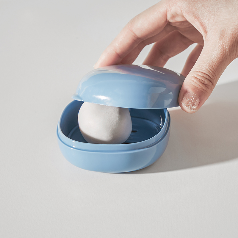 香皂盒旅行用装肥皂盒便携带盖防水沥水创意个性可爱圆形洗脸小号 - 图1