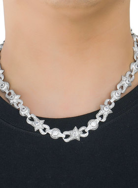 原创小众设计五角星满钻古巴链