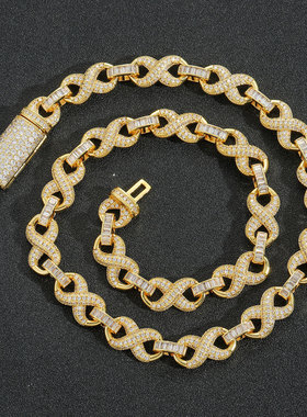 8字形小众设计满钻古巴链