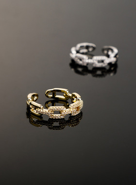 ICEBLING大牌同款简约开口戒指