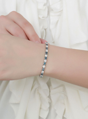 ICEBLING七彩蓝莫桑钻排钻手链