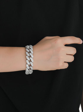 20MMT方钻混镶古巴手链