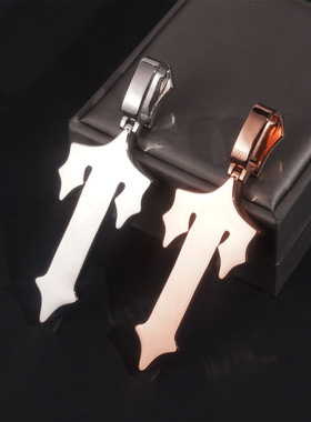 高端定制纯银莫桑钻十字架吊坠