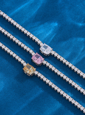 ICEBLING轻奢粉钻莫桑钻项链