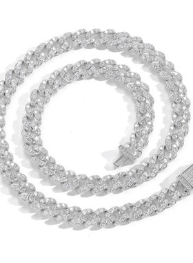 9MM单排钻锆石满钻古巴链