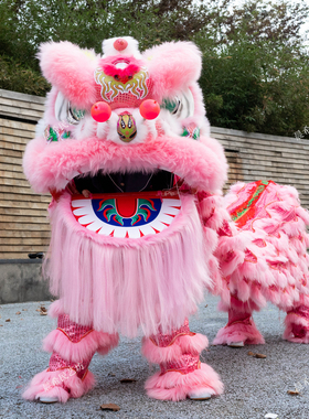 双人舞狮道具羊毛醒狮道具婚车婚房装饰狮头醒狮头表演道具