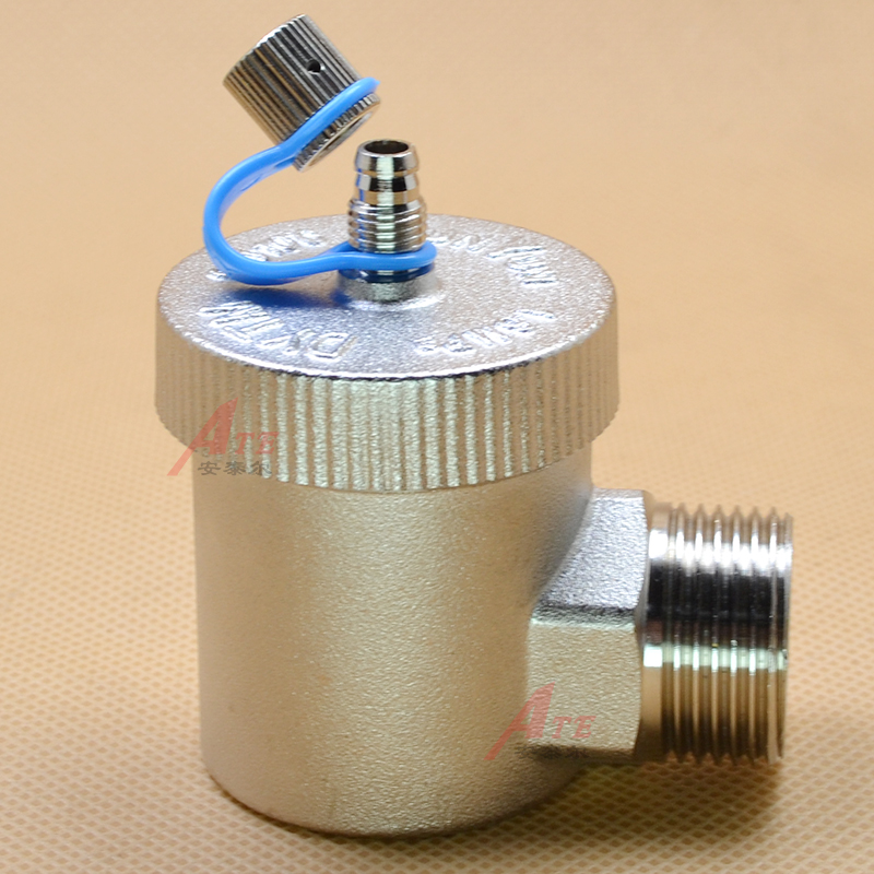 盾运暖气片自动排气阀放气阀门地暖分水器跑风铜泄气阀1寸6分4分 - 图2