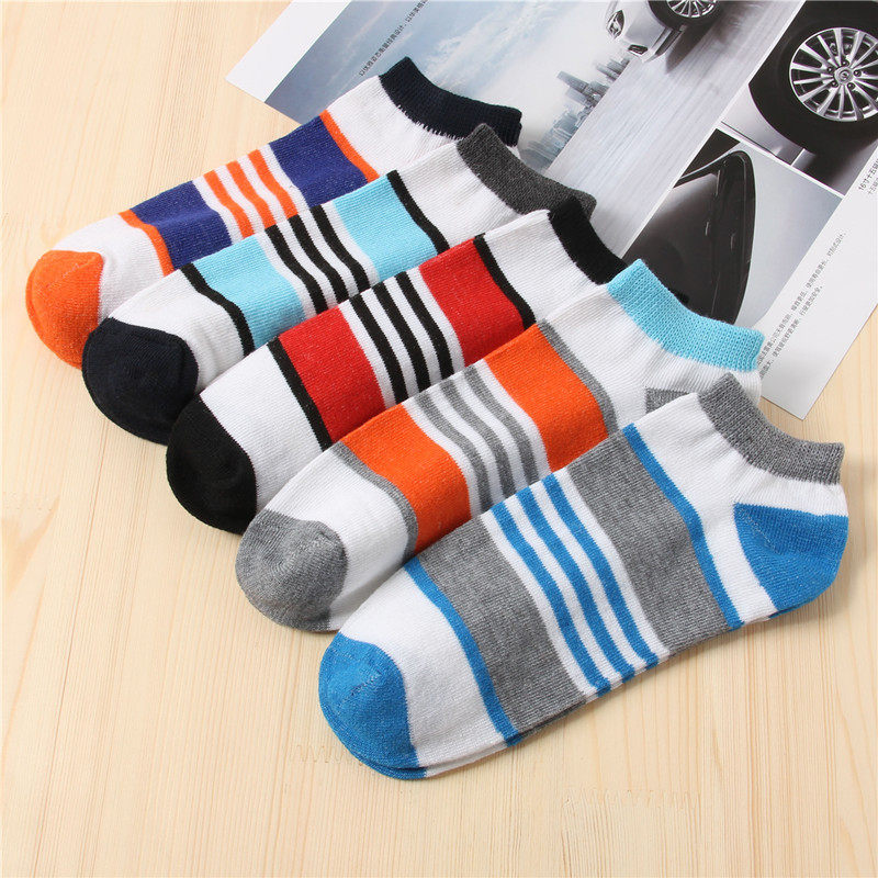 袜子男士短袜春夏季可爱条纹船袜吸汗透气防臭低帮棉独立包装批发,淘宝优惠券,粉丝福利购,淘宝优惠卷