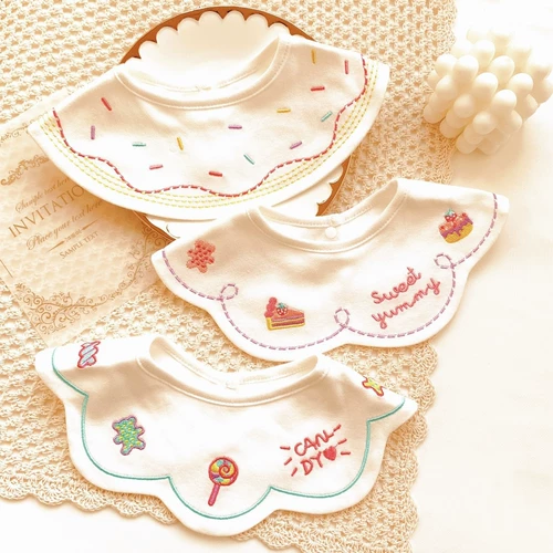 Брендовый хлопковый детский нагрудник, милый слюнявчик для новорожденных, в корейском стиле