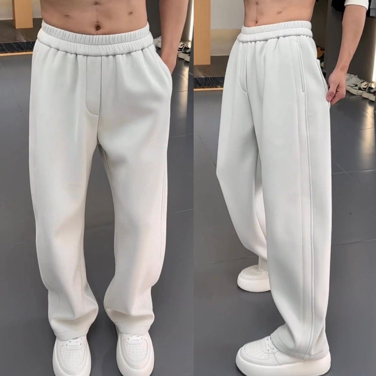 冬季重磅加绒加厚弯刀直筒休闲裤男简约百搭防寒保暖纯色运动卫裤,淘宝优惠券,粉丝福利购,淘宝优惠卷