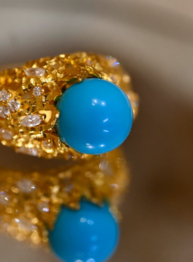 2026新款爆款时尚锆石戒指女气质百搭高级感小众设计镶嵌蓝色指环