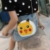 Dễ thương Anime Net Red Pikachu Cartoon Bag Shoulder Messenger Chain Mobile Phone Bag Mini Student Bag Coin Purse - Túi điện thoại