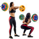 Three-hole hand grip gym men's suit rubberized barbell
