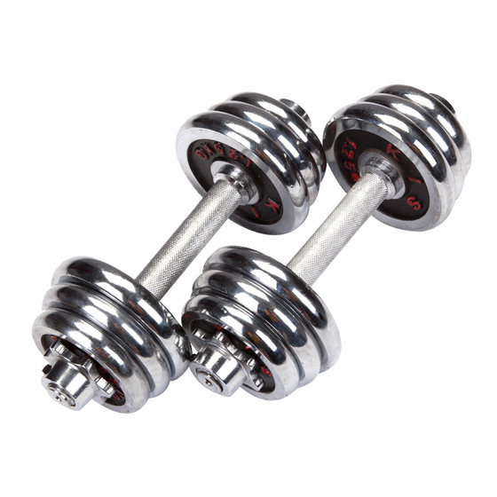 Linuo 15kg 20kg arm muscle electroplated dumbbells