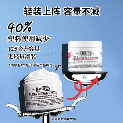 新包装Kiehls/科颜氏高保湿面霜契尔氏角鲨烷保湿滋润125ml