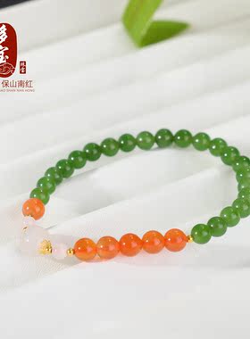 多宝家手串设计款天然碧玉
