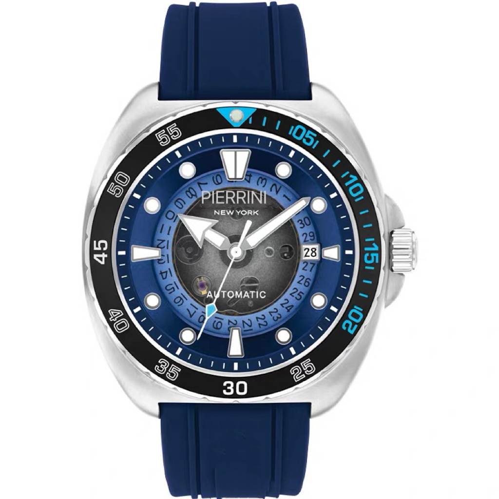 【男生礼物】蔻同款男士全自动机械表硅胶表带男表下沉盘进口手表 - 图3