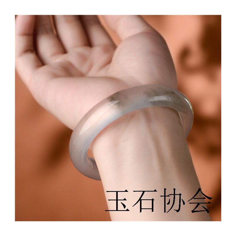 天然金丝玉镯子冰种翡翠手镯女款白月光水沫玉石飘花玻璃种天山翠