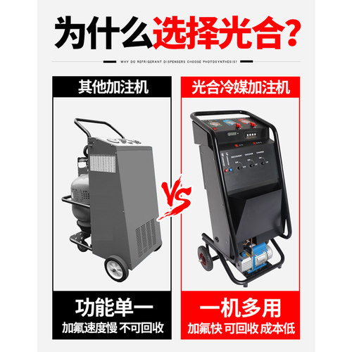 光合汽车冷媒回收加注机空调雪种氟利昂再生回收冷媒加注器全自动 - 图3