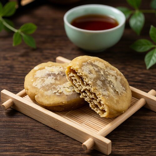 襄安米饼安徽晶凤无为特产油炸小饼早点炸饼10个20个真空 - 图0