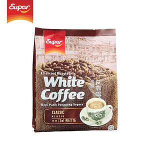 马来西亚进口怡保super超级炭烧白咖啡经典三合一速溶咖啡粉600g