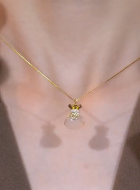 金色转运钱袋项链轻奢小众吊坠女