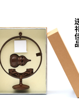 仿古风纯铜镂空葫芦悬挂点香器