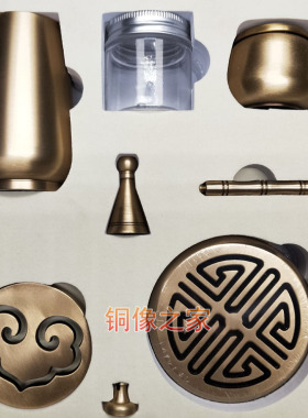 纯铜香道套装用具入门檀香炉天然沉香粉打拓香篆香具工具礼盒