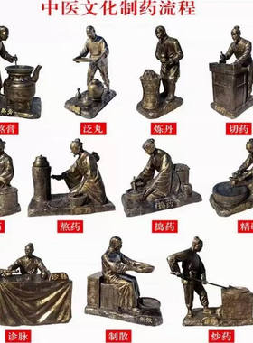 中医馆扁鹊雕塑穴位针灸人物雕塑