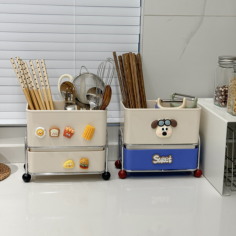 Household chopsticks, soup spoon, countertop drain cage storage rack