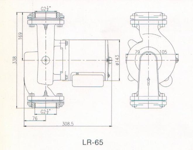 上海新西山热水增压循环泵LR25LR30LR50LR65管道加压泵 - 图1