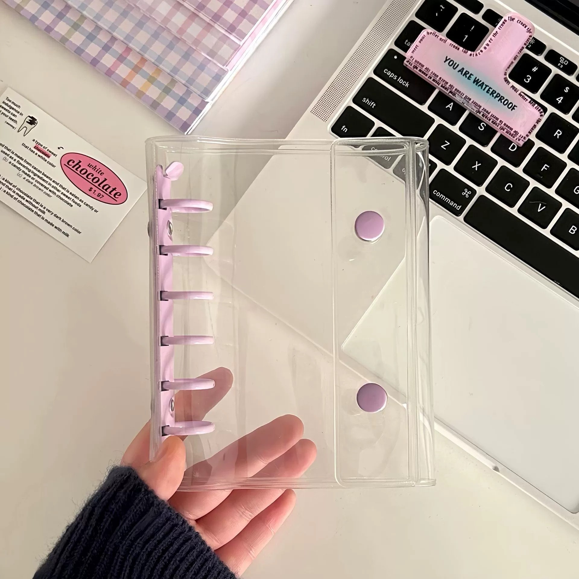 A7双扣透明活页壳PVC软壳彩夹金属扣手帐本拍立得相册小卡收纳本,淘宝优惠券,粉丝福利购,淘宝优惠卷