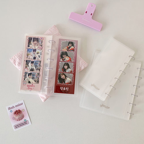 简约人生四格活页卡册四宫格相册收蘑菇扣追星爱豆照片小卡收纳册 - 图2