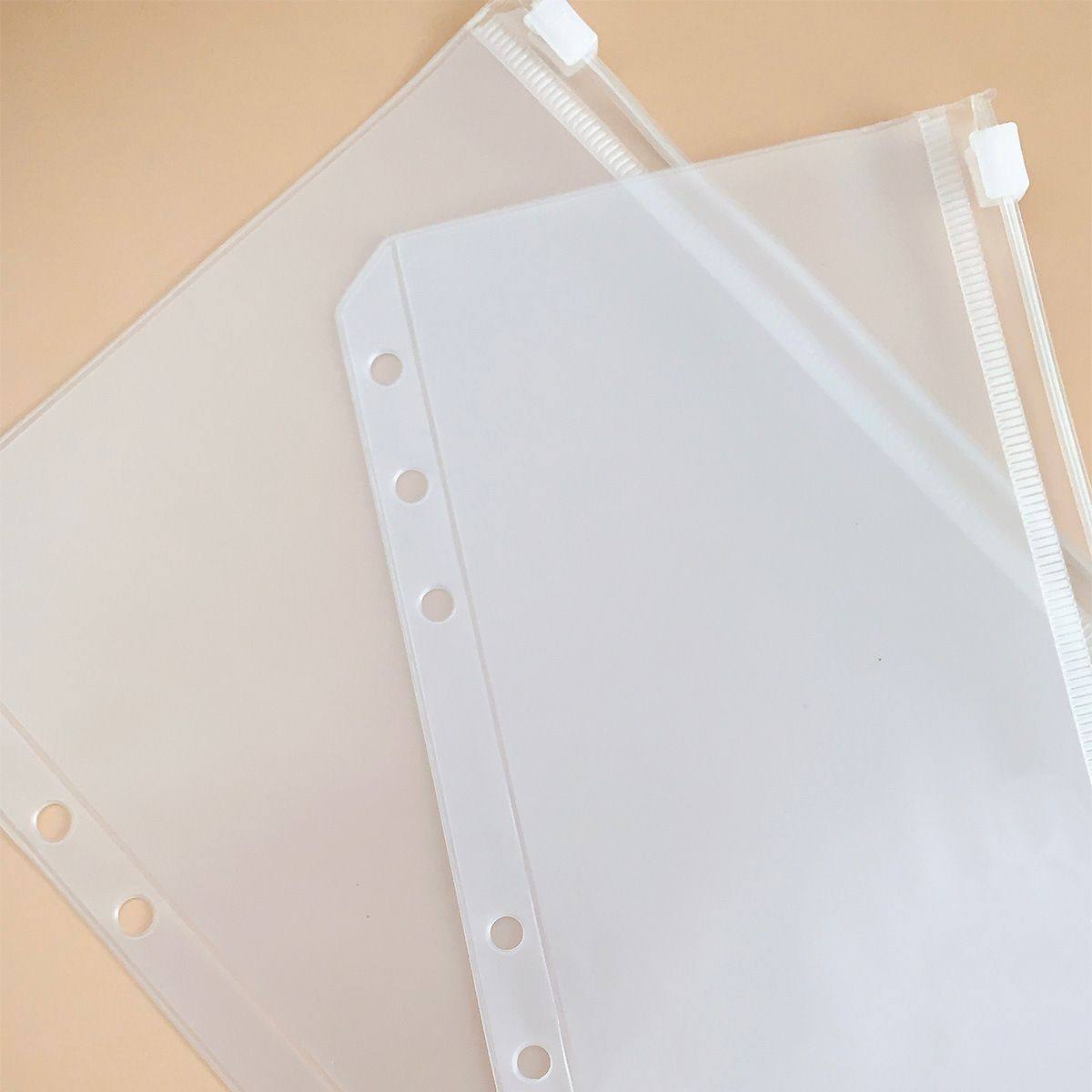 A5B5A4A6A7 matte transparent zipper bag