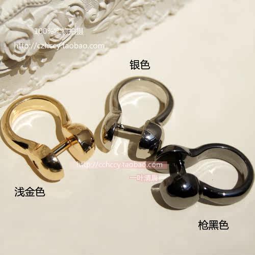 DIY合金配件耳机螺丝D扣  包带链条活动耳朵DIY五金配件 - 图3