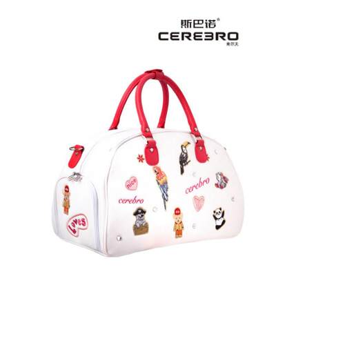 cerebro斯巴诺高尔夫女士衣物包卡通刺绣手提球包golf皮革服装包 - 图1