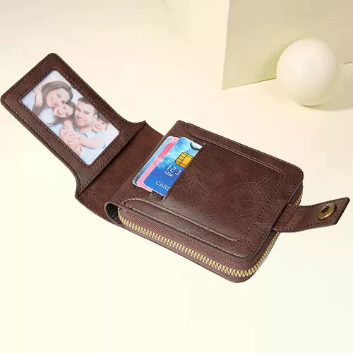 Короткий модный бумажник, универсальный кошелек с молнией