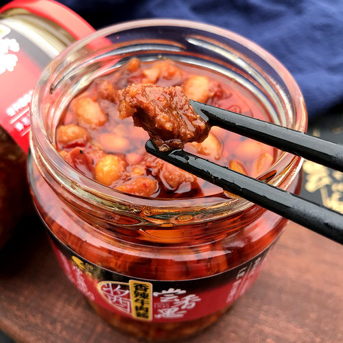 尝香思香辣牛肉酱245g正品湖北潜江特产拌面拌饭夹馒头炒菜辣椒酱 - 图2